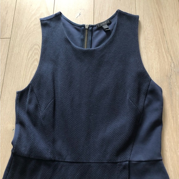 J. Crew Textured Wrap Mini Dress in Navy Size 4 - Picture 5 of 10